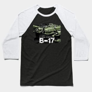 B-17 Flying Fortress WW2 American Bomber Aircraft Baseball T-Shirt